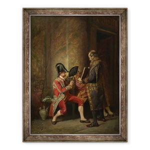 Tablou inramat - Eduardo Zamacois y Zabala - Muzicienii Muzica intr-o anticamera, 60 x 80 cm