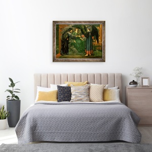 Tablou inramat - Edward Coley Burne-Jones - Inima Trandafirului, 60 x 80 cm - Img 3