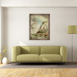 Tablou inramat - Edward William Cooke - Un pic de Bonchurch in vremurile vechi, 70 x 90 cm - Img 2