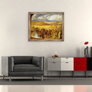 Tablou inramat - Edwin Landseer - Un Peisaj Highland, 50 x 60 cm - Img 2