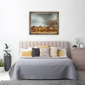 Tablou inramat - Egbert van der Poel - O vedere a Delft cu explozia din 1654, 70 x 90 cm - Img 3