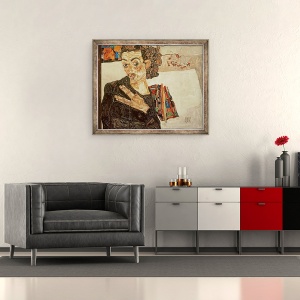 Tablou inramat - Egon Schiele - Autoportret, 70 x 85 cm - Img 2