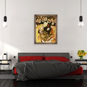 Tablou inramat - El Greco - inmormantarea contelui Orgaz, detaliu al contelui impreuna cu Sfantul stefan si Sfantul Augustin, 60 x 80 cm - Img 3