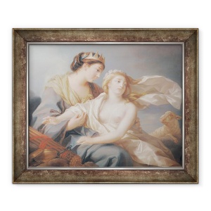 Tablou inramat - Elisabeth Louise Vigee-Lebrun - Inocenta se refugiaza in bratele justitiei, 50 x 60 cm