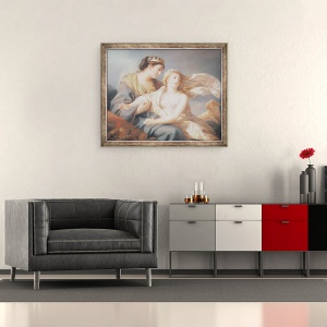 Tablou inramat - Elisabeth Louise Vigee-Lebrun - Inocenta se refugiaza in bratele justitiei, 50 x 60 cm - Img 2
