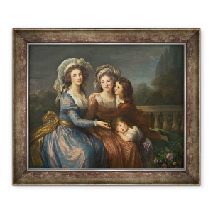 Tablou inramat - Elisabeth Louise Vigee-Lebrun - Marchiza de Pezay si marchiza de Rougé cu fiii ei Alexis si Adrien, 70 x 85 cm