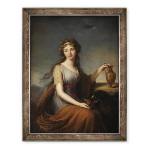 Tablou inramat - Elisabeth Louise Vigee-Lebrun - Portretul Annei Pitt, ca Hebe, 70 x 90 cm