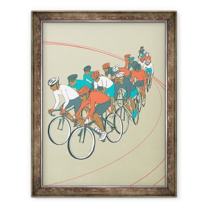 Tablou inramat - Eliza Southwood - Cursa de biciclete, 70 x 90 cm