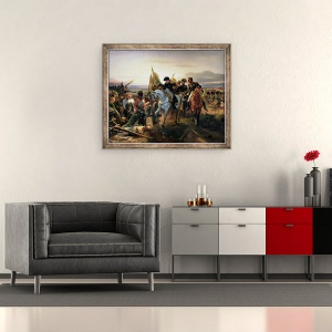 Tablou inramat - Emile Jean Horace Vernet - Batalia de la Friedland, 50 x 60 cm - Img 2