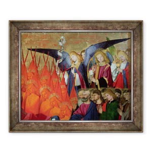 Tablou inramat - Enguerrand Quarton - Un inger, de la incoronarea Fecioarei, 50 x 60 cm