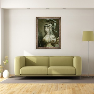 Tablou inramat - Erasmus Quellinus - Portret Alegoric al Reginei Christina a Suediei 1626-89 c.1649-50, 70 x 90 cm - Img 2