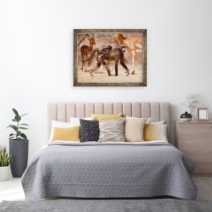 Tablou inramat - Eric Meyer - Babuini si Impala, 2019, 60 x 80 cm - Img 3