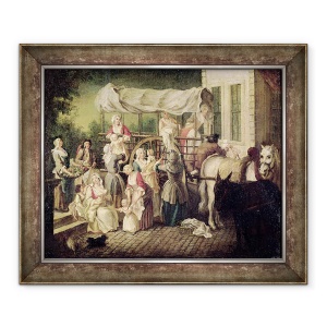 Tablou inramat - Etienne Jeaurat - Sosirea Wetnurses, 50 x 60 cm