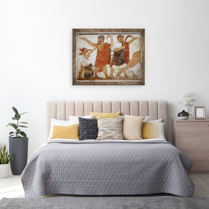Tablou inramat - Etruscan - Doi oameni, din Mormantul Augurilor, 60 x 80 cm - Img 3