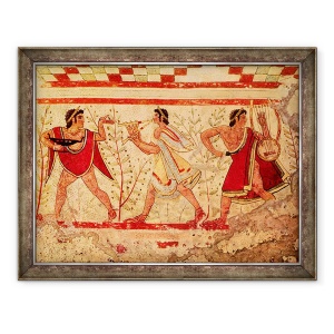 Tablou inramat - Etruscan - Muzicieni etrusci, 70 x 90 cm
