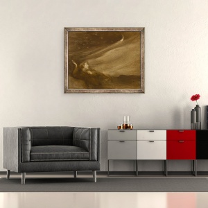 Tablou inramat - Eugene Carriere - Contemplatorul, 50 x 60 cm - Img 2