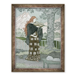 Tablou inramat - Eugene Grasset - Un muzician, 60 x 80 cm