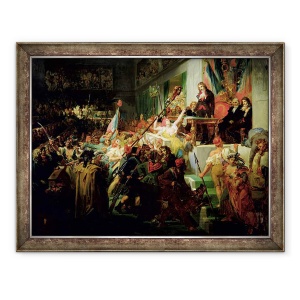 Tablou inramat - Felix Auvray - Francois Boissy dAnglas 1756-1826 Salutandu-l pe seful adjunctului Jean Feraud 1758-95 1 Priarial An III 20 mai 1795 1830, 70 x 90 cm