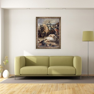 Tablou inramat - Felix Philippoteaux - Batalia de la Rivoli, 70 x 90 cm - Img 2
