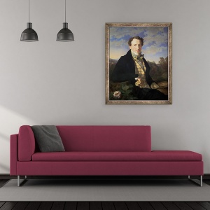 Tablou inramat - Ferdinand Georg Waldmuller - Autoportret, 50 x 60 cm - Img 2