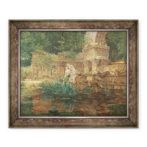 Tablou inramat - Ferdinand Georg Waldmuller - Ruinele romane din Gradinile Palatului Schonbrunn, 70 x 85 cm