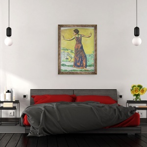 Tablou inramat - Ferdinand Hodler - Femme Joyeuse ulei pe panza, 60 x 80 cm - Img 3
