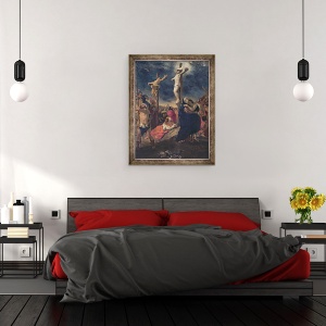 Tablou inramat - Ferdinand Victor Eugene Delacroix - Hristos pe cruce, 60 x 80 cm - Img 3