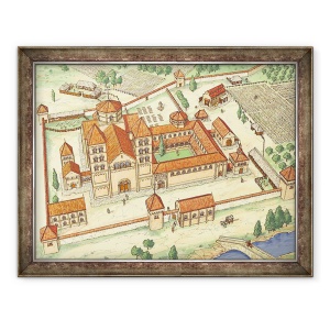 Tablou inramat - Fernando Aznar Cenamor - Abbey romanic. Model, 70 x 90 cm