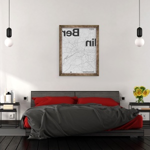 Tablou inramat - Florent Bodart - Berlin Minimal Map, 60 x 80 cm - Img 3