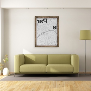 Tablou inramat - Florent Bodart - Harta Minimal Paris, 60 x 80 cm - Img 2