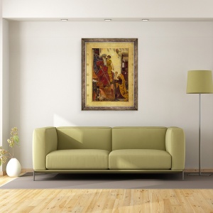 Tablou inramat - Ford Madox Brown - Ilie si Fiul Vaduvei, 70 x 90 cm - Img 2