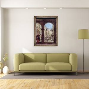 Tablou inramat - Francesco Guardi - Architectural Capriccio, 70 x 90 cm - Img 2