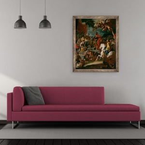Tablou inramat - Francesco Solimena - Barak si Debora, 70 x 85 cm - Img 2
