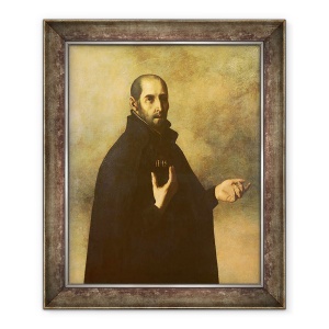 Tablou inramat - Francisco de Zurbaran - St.Ignatius Loyola, 50 x 60 cm