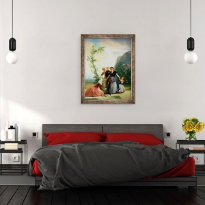 Tablou inramat - Francisco Jose de Goya y Lucientes - Florarii sau Primavara, 60 x 80 cm - Img 3