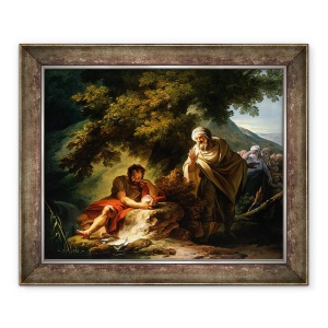 Tablou inramat - Francois Andre Vincent - Democrit printre abderitani, 70 x 85 cm