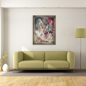 Tablou inramat - Francois Boucher - Geniu preda artele I, 70 x 90 cm - Img 2