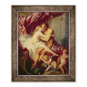Tablou inramat - Francois Boucher - Hercule si Omphale, 50 x 60 cm