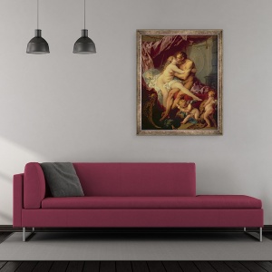 Tablou inramat - Francois Boucher - Hercule si Omphale, 50 x 60 cm - Img 2