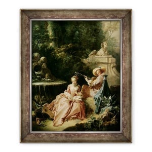 Tablou inramat - Francois Boucher - Lectia de muzica, 50 x 60 cm