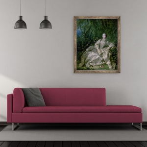 Tablou inramat - Francois Boucher - Madame de Pompadour I, 50 x 60 cm - Img 2