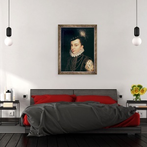 Tablou inramat - Francois Clouet - Portretul lui Francois Hercule de France 1554-84 Duc dAlencon, 60 x 80 cm - Img 3