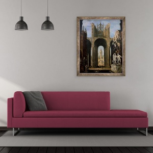 Tablou inramat - Francois de Nome - Arhitectura, 50 x 60 cm - Img 2