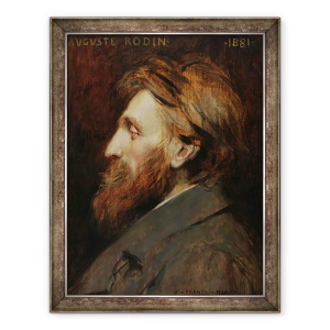 Tablou inramat - Francois Flameng - Portret De Auguste Rodin 1840-1917 1881, 60 x 80 cm