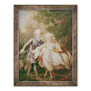 Tablou inramat - Francois-Hubert Drouais - Carol al Frantei 1757-1836 Conte de Artois si sora sa, 60 x 80 cm