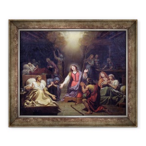 Tablou inramat - Francois Verdier - Sfanta Genevieve Protejarea bolnavilor, 50 x 60 cm