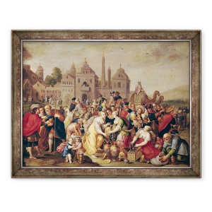 Tablou inramat - Frans II Francken the Younger - Exodul sau vasele egiptenilor, 70 x 90 cm