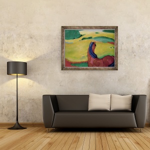 Tablou inramat - Franz Marc - Cal intr-un peisaj, 70 x 90 cm - Img 2
