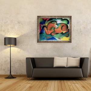 Tablou inramat - Franz Marc - Taurul Rosu, 70 x 90 cm - Img 2