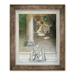 Tablou inramat - Franz von Bayros - Ilustratie din Comedia divina a lui Dante, Inferno, XVIII - 55, 50 x 60 cm